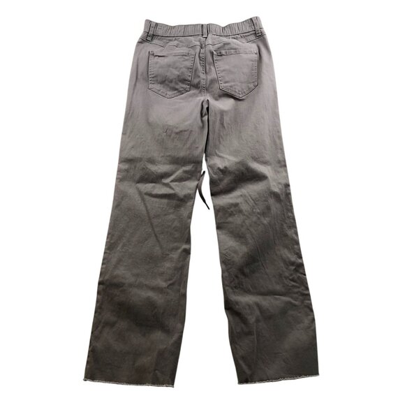 Sincerely Jules Womens Pants Small Wide Leg Raw Hem Casual Drastring Taupe - Picture 2 of 14